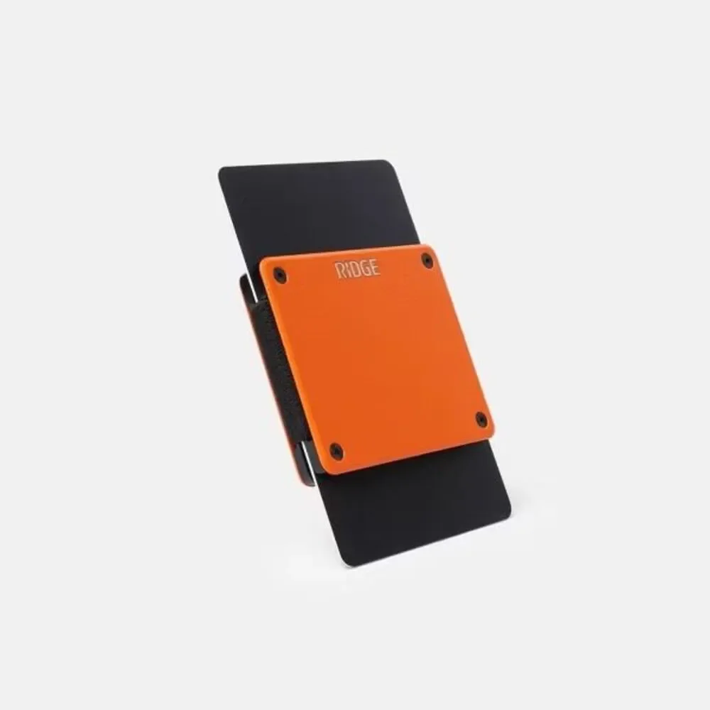Ridge Lite Minimalist Wallet Basecamp Orange Aluminum RFID Slim EDC New Box
